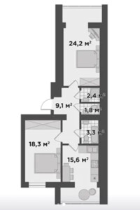 Продажа двухкомнатной квартиры в Буче, на ул. Ивана Кожедуба 4Г, кв. 77, район Буча фото 2
