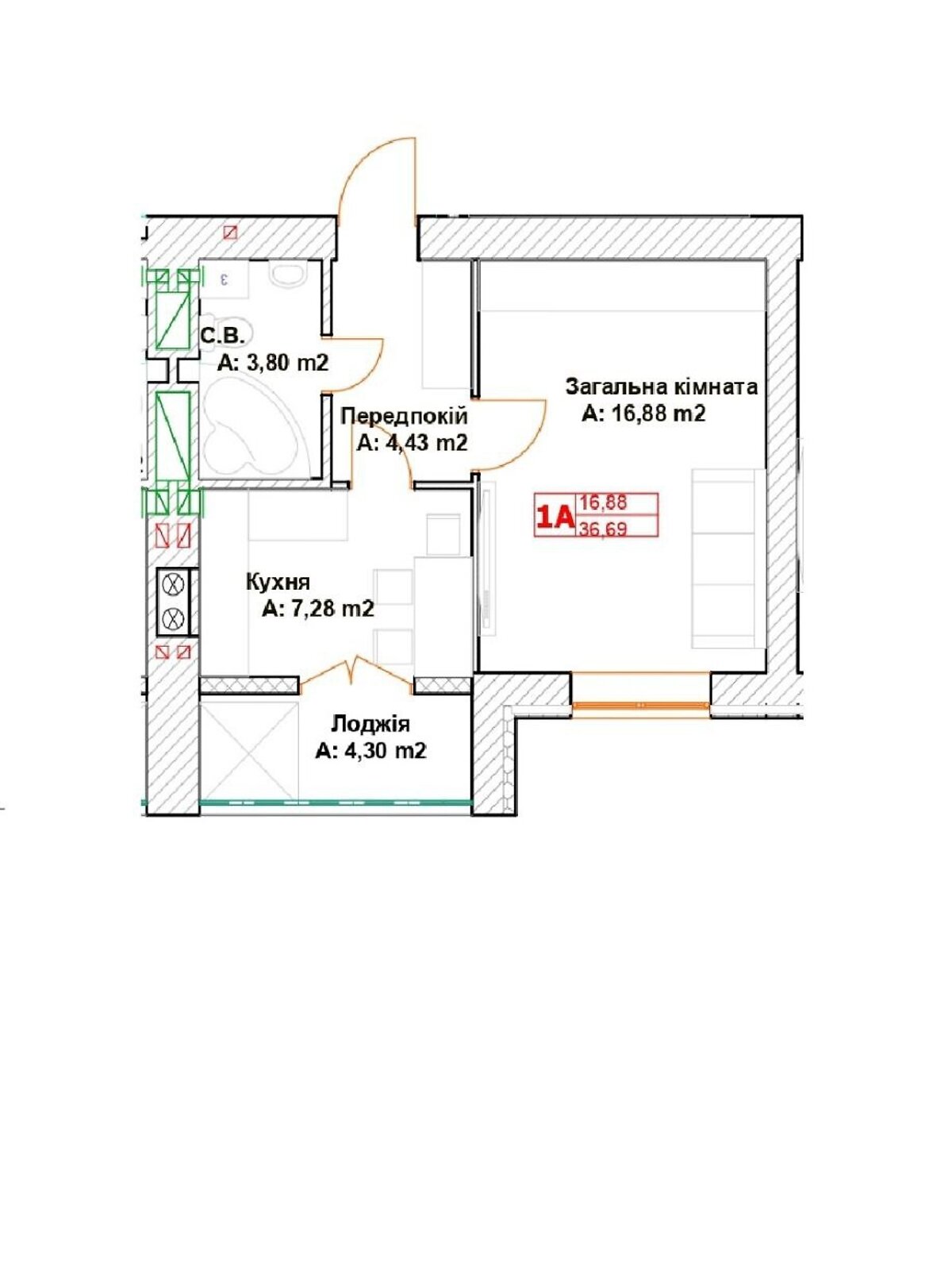 Продажа однокомнатной квартиры в Буче, на бул. Леонида Бирюкова 7, кв. 30, район Буча фото 1 Продажа однокомнатной квартиры в Буче, на бул. Леонида Бирюкова 7, кв. 30, район Буча фото 1
