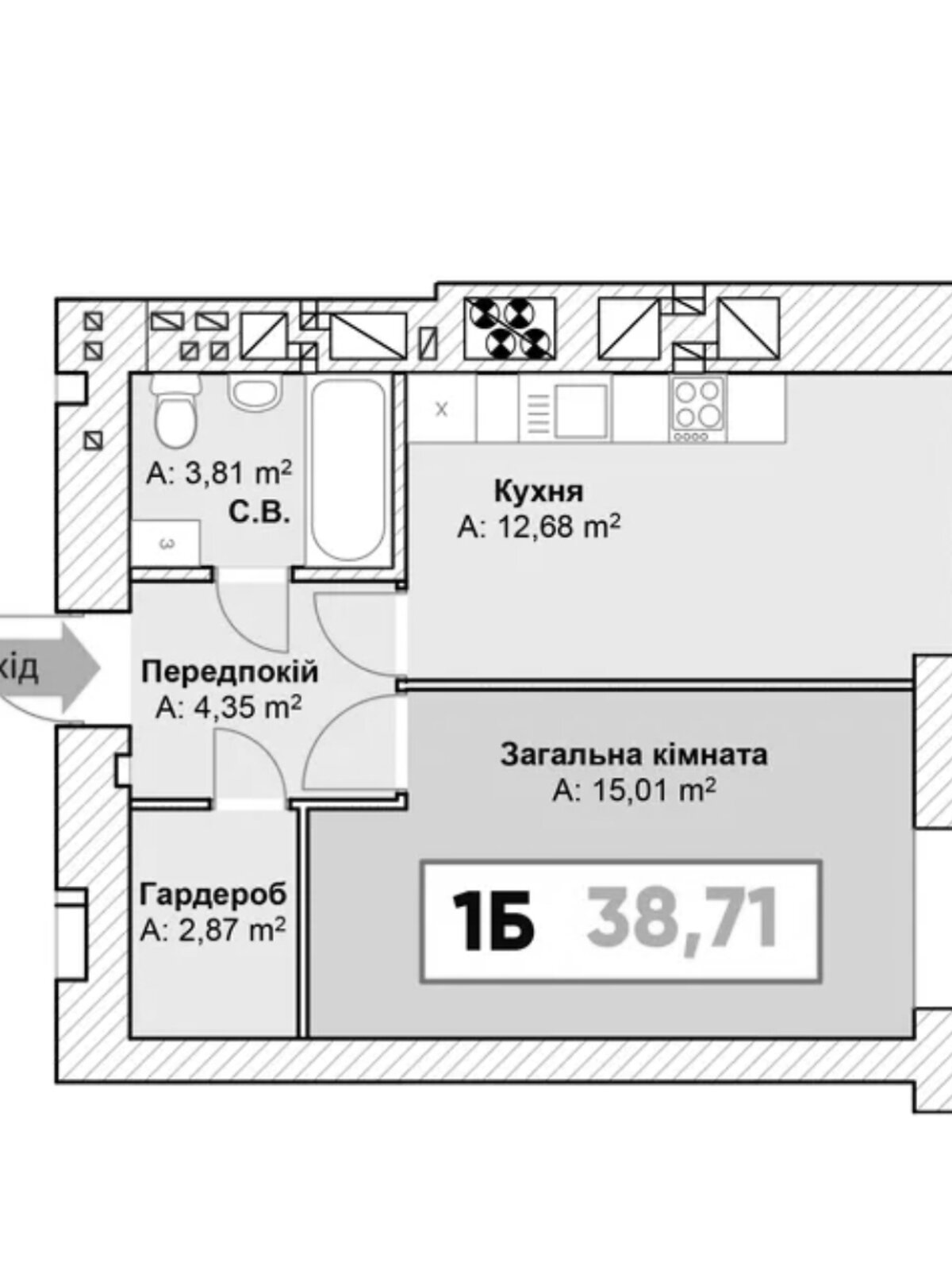 Продаж однокімнатної квартири в Бучі, на пров. Тихого, район Буча фото 1 Продаж однокімнатної квартири в Бучі, на пров. Тихого, район Буча фото 1