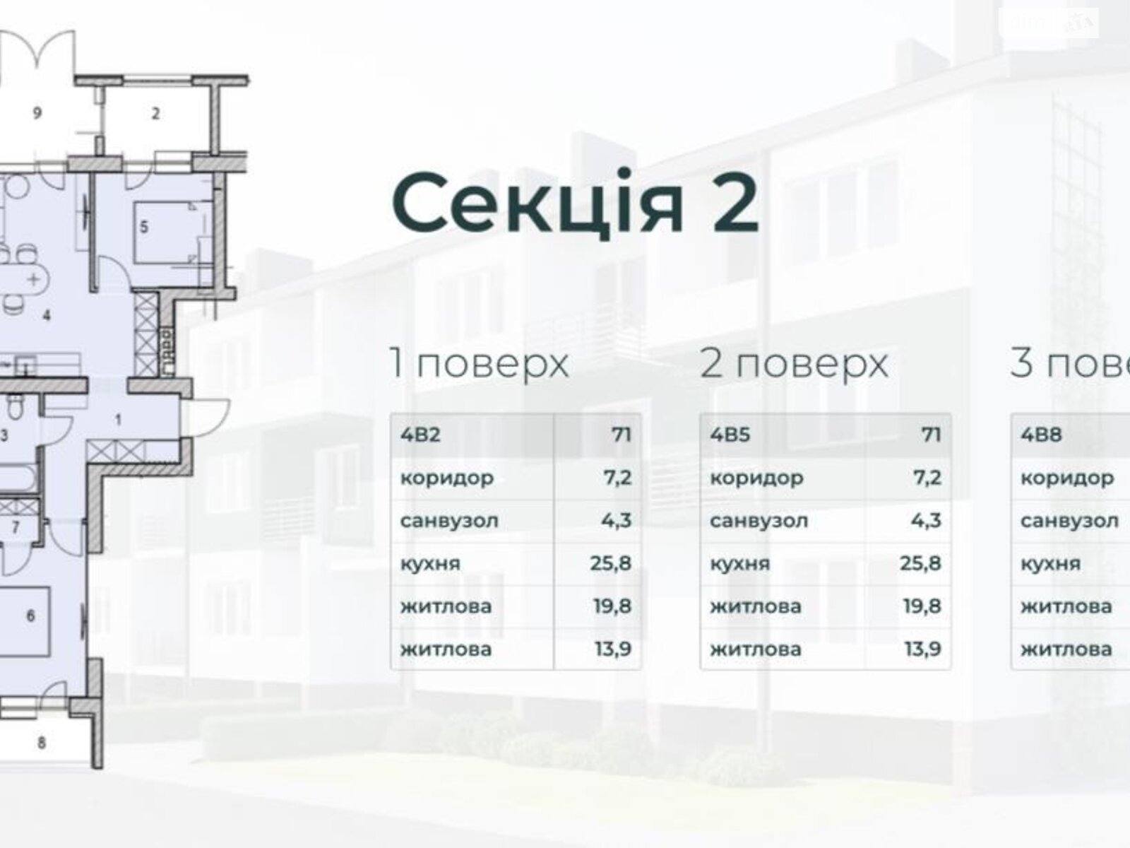 Продажа двухкомнатной квартиры в Буче, на ул. Владимира Грушевского 4, район Буча фото 1