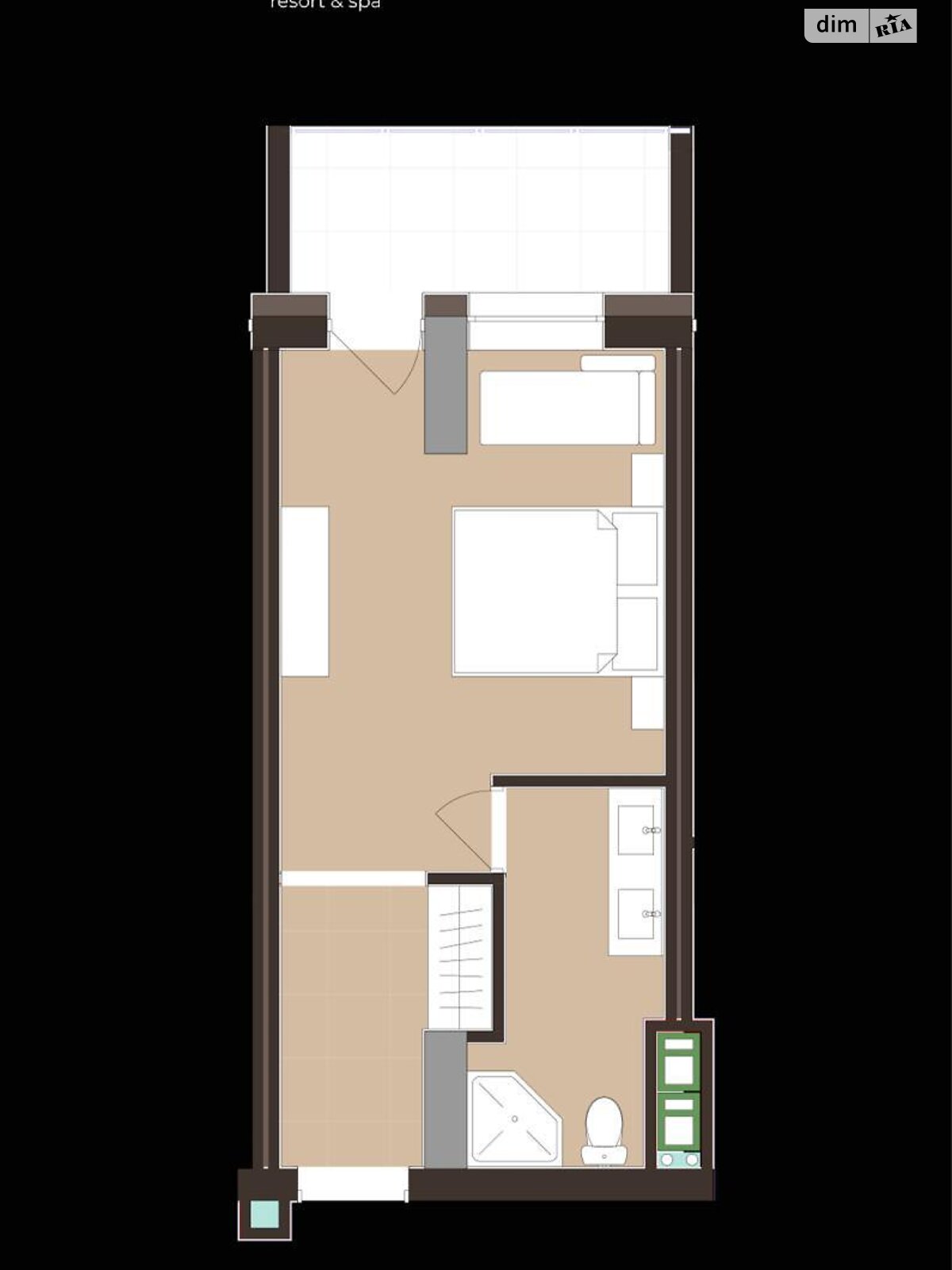 Продаж однокімнатної квартири в Буковелі, на Карпатська 155, фото 1 Продаж однокімнатної квартири в Буковелі, на Карпатська 155, фото 1