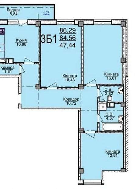 Продажа трехкомнатной квартиры в Черкассах, на ул. Праведницы Шулежко, район Казбет фото 1 Продажа трехкомнатной квартиры в Черкассах, на ул. Праведницы Шулежко, район Казбет фото 1
