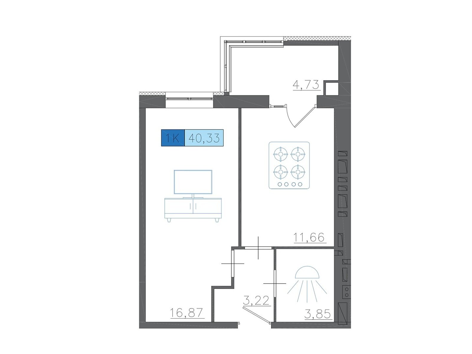 Продажа однокомнатной квартиры в Черкассах, на ул. Надпольная 222, район Приднепровский фото 1