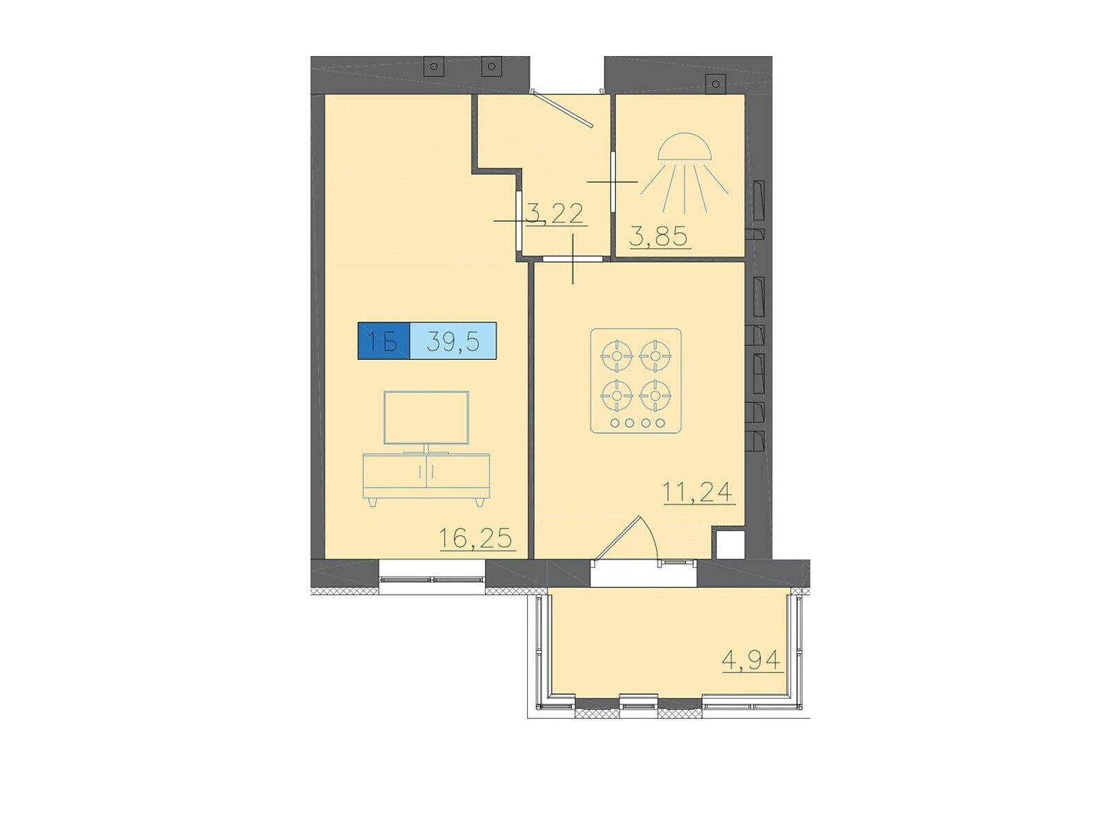 Продажа однокомнатной квартиры в Черкассах, на ул. Надпольная 222, район Приднепровский фото 1