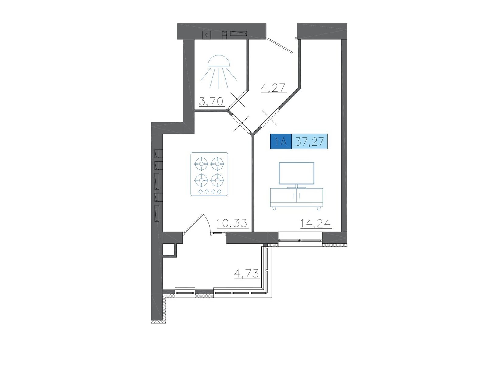 Продажа однокомнатной квартиры в Черкассах, на ул. Надпольная 222, район Приднепровский фото 1