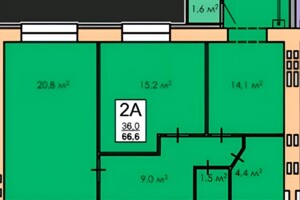 Продажа двухкомнатной квартиры в Черкассах, на ул. Смелянская 122Б, район Сосновский фото 2