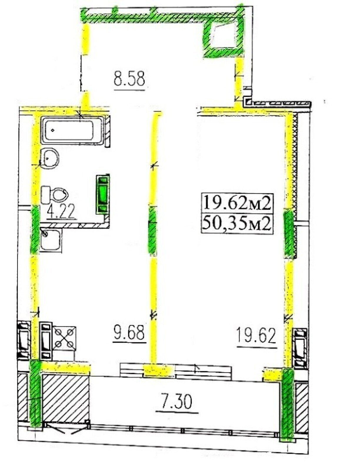 Продаж однокімнатної квартири в Черкасах, на вул. Благовісна 210, район Центр фото 1