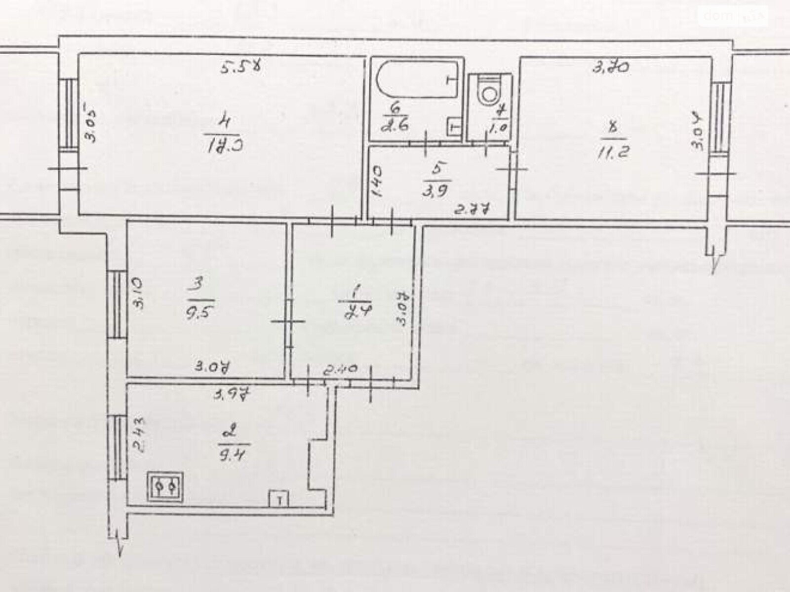 Продаж трикімнатної квартири в Черкасах, на вул. Корольова Академіка 32, район ПЗР фото 1