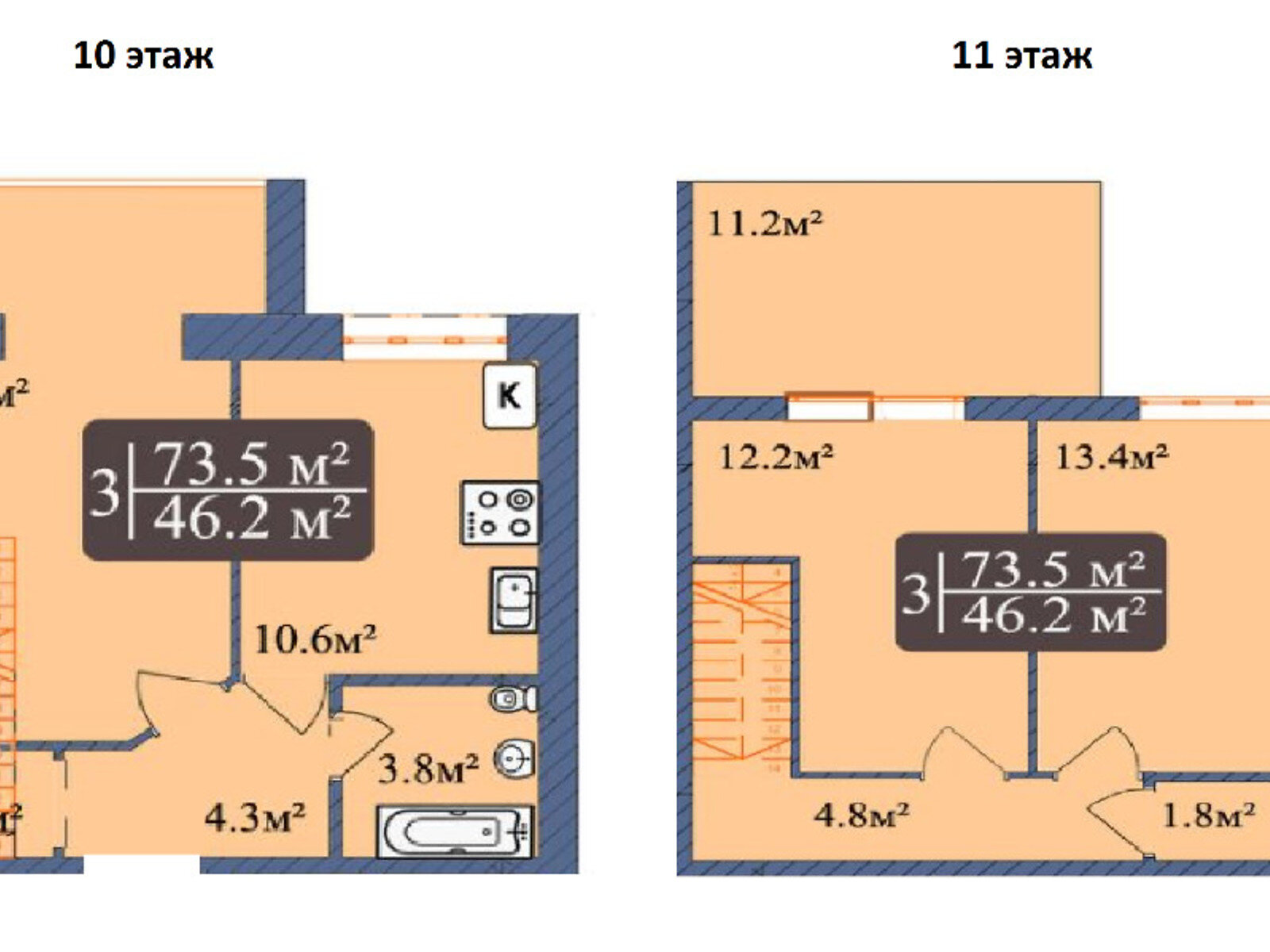 Продажа трехкомнатной квартиры в Чернигове, на просп. Мира 249, кв. 74, район Деснянский фото 1