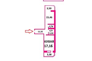 Продаж однокімнатної квартири в Чернігові, на улГончая 61, кв. 5, район Центр фото 2