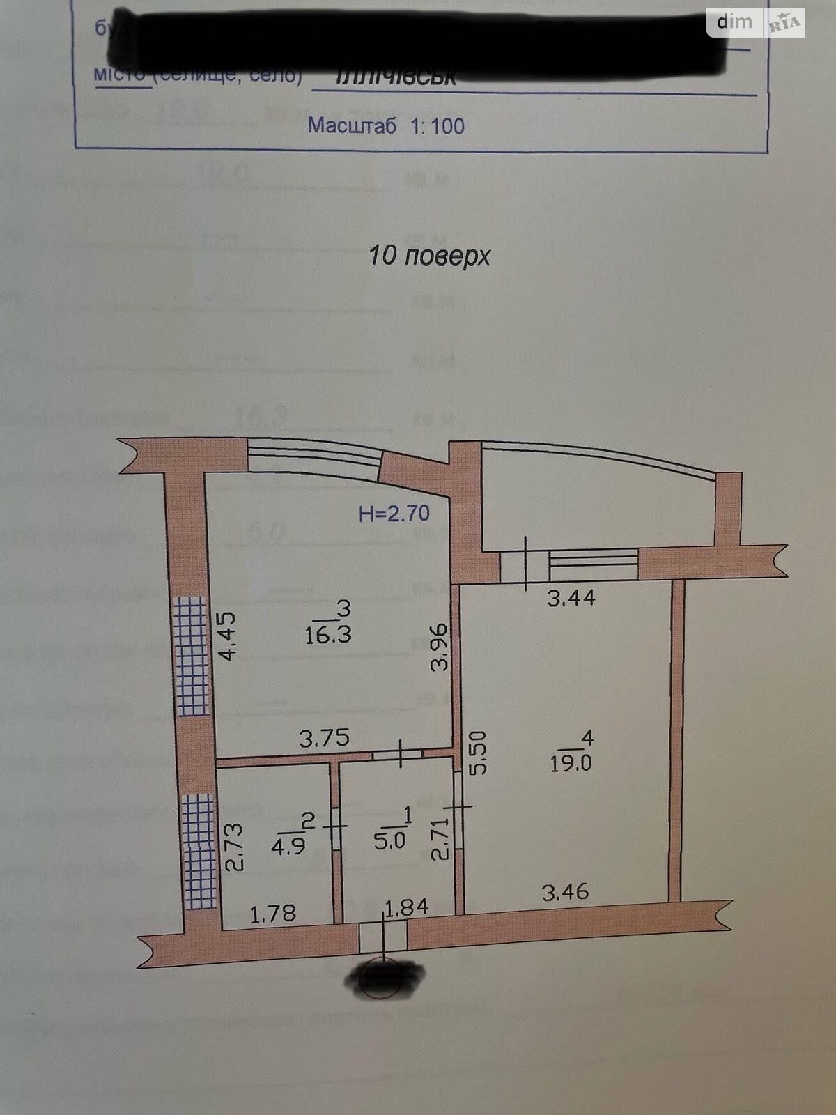 Продаж однокімнатної квартири в Чорноморську, на вул. Парусна, фото 1 Продаж однокімнатної квартири в Чорноморську, на вул. Парусна, фото 1