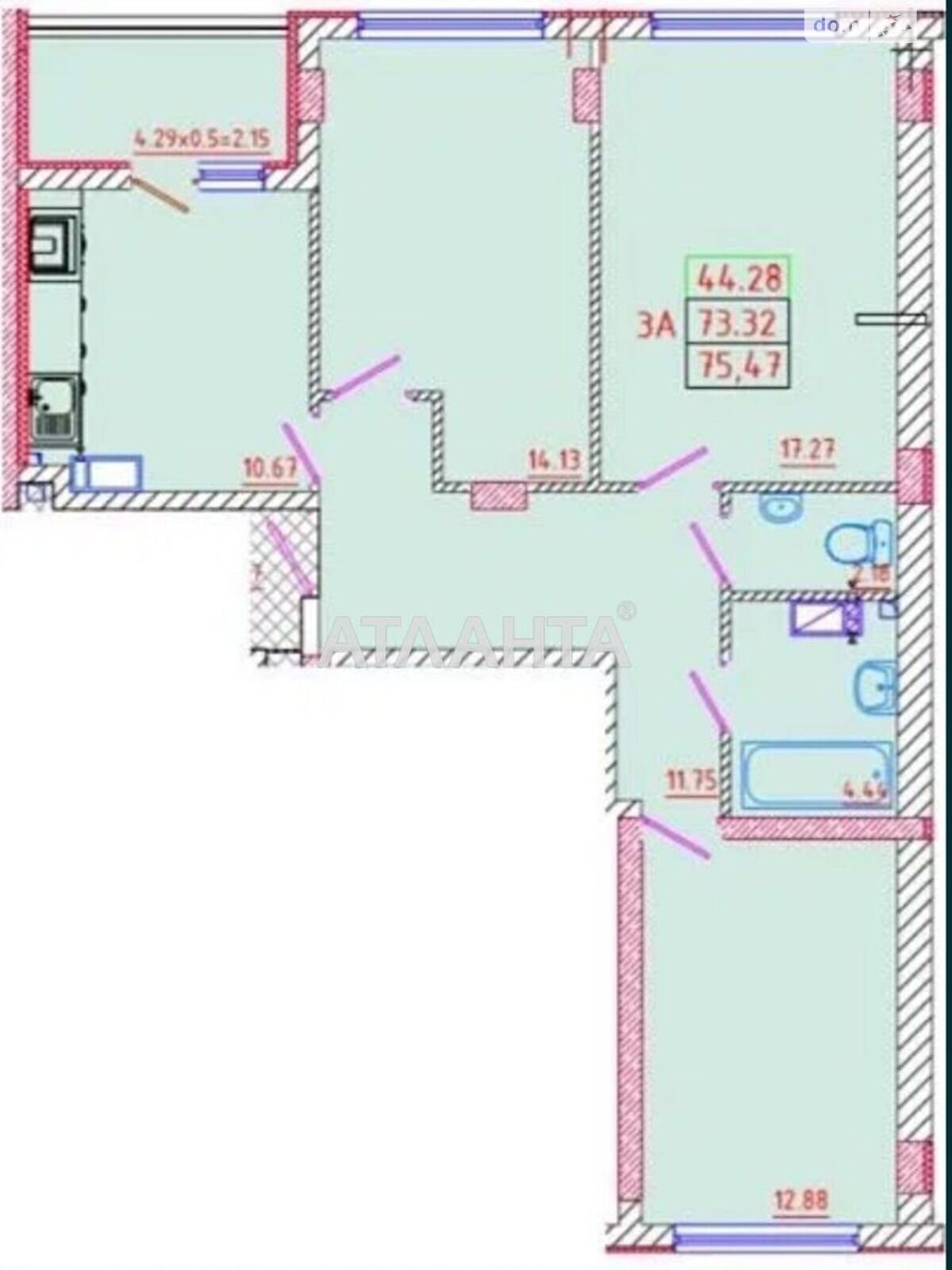 Продаж трикімнатної квартири в Чорноморську, на вул. 1 Травня, район Іллічівськ фото 1