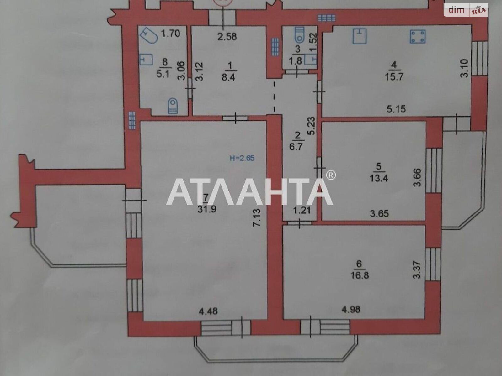 Продажа трехкомнатной квартиры в Черноморске, на ул. Парусная, район Ильичевск фото 1