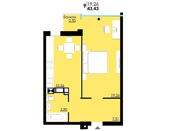 Продаж однокімнатної квартири в Чернівцях на вул. Руська 219г, кв. 69, район Першотравневий фото 1 Продаж однокімнатної квартири в Чернівцях на вул. Руська 219г, кв. 69, район Першотравневий фото 1