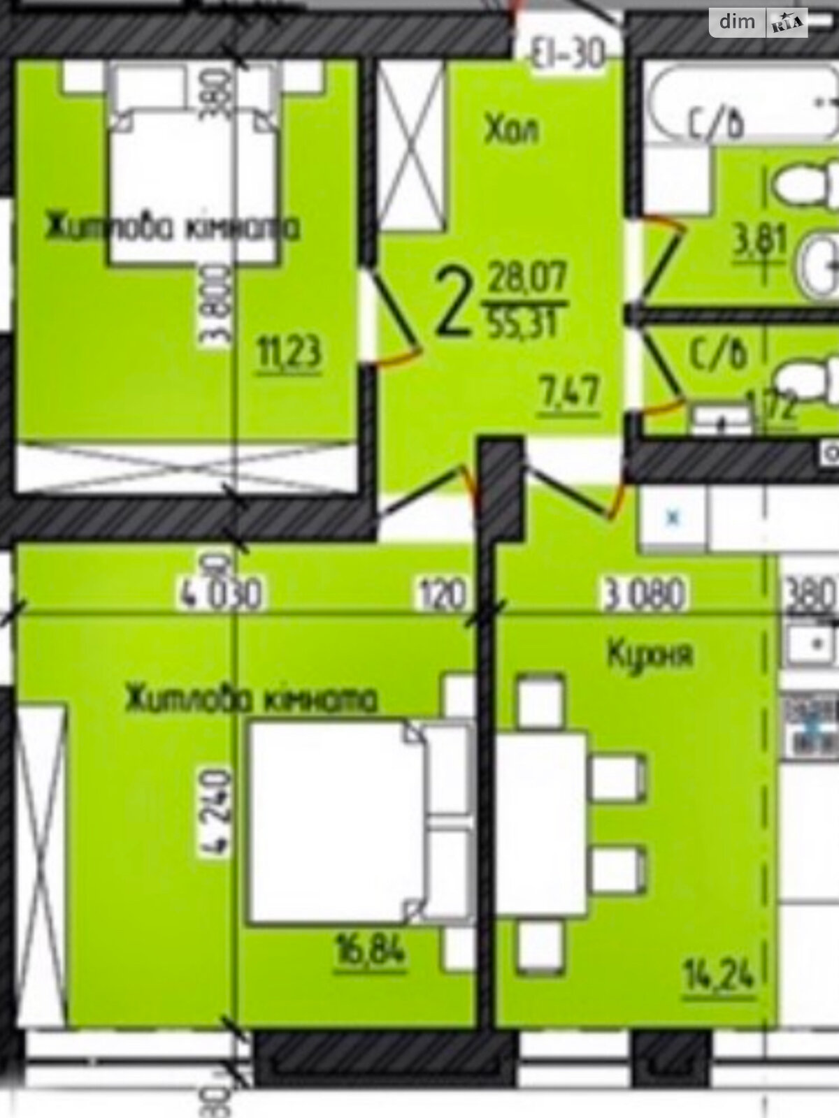 Продажа двухкомнатной квартиры в Черновцах, на ул. Кисловодская 10, район Роша фото 1