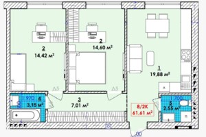 Продаж двокімнатної квартири в Чукалівці, на вул. Довбуша 4, район Княгинин фото 2