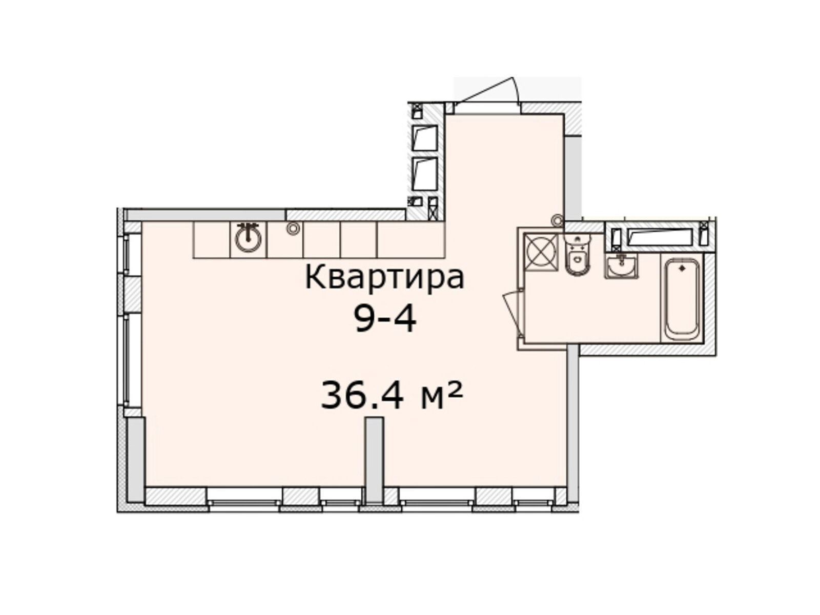 Продажа однокомнатной квартиры в Днепре, на просп. Слобожанский 29А, фото 1