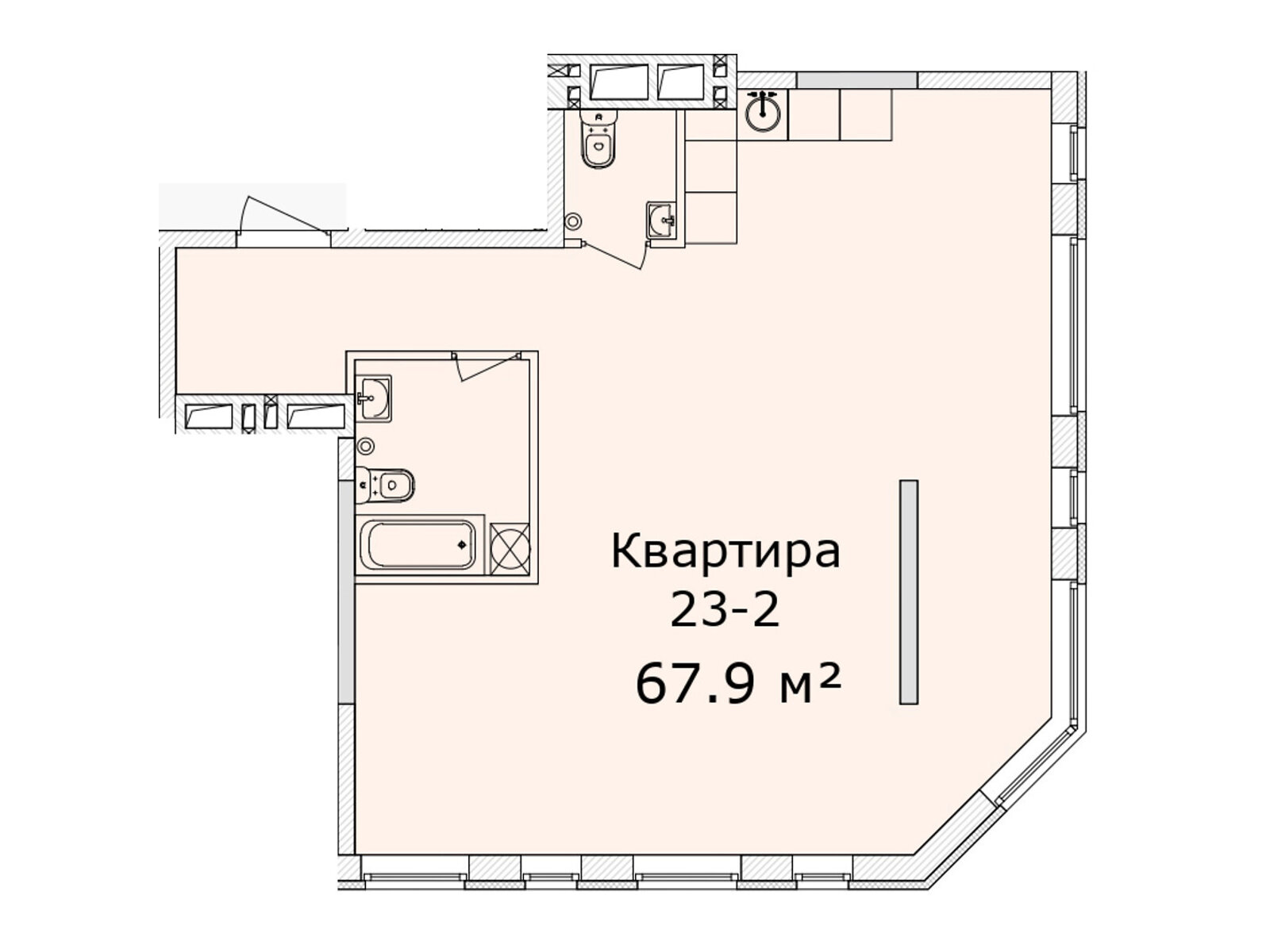 Продажа трехкомнатной квартиры в Днепре, на просп. Слобожанский 29А, фото 1