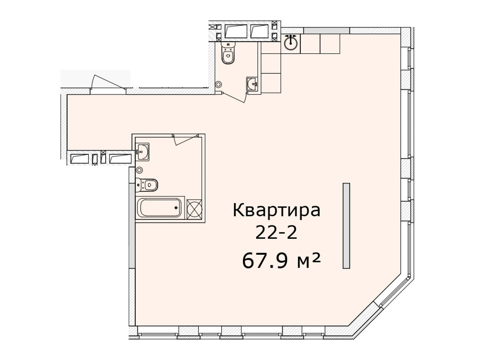 Продаж трикімнатної квартири в Дніпрі, на просп. Слобожанський 29А, фото 1