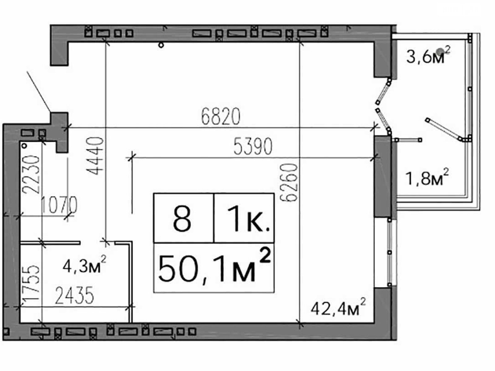 Продажа однокомнатной квартиры в Днепре, на ул. Хмельницкого Богдана 11А, район Косиора фото 1