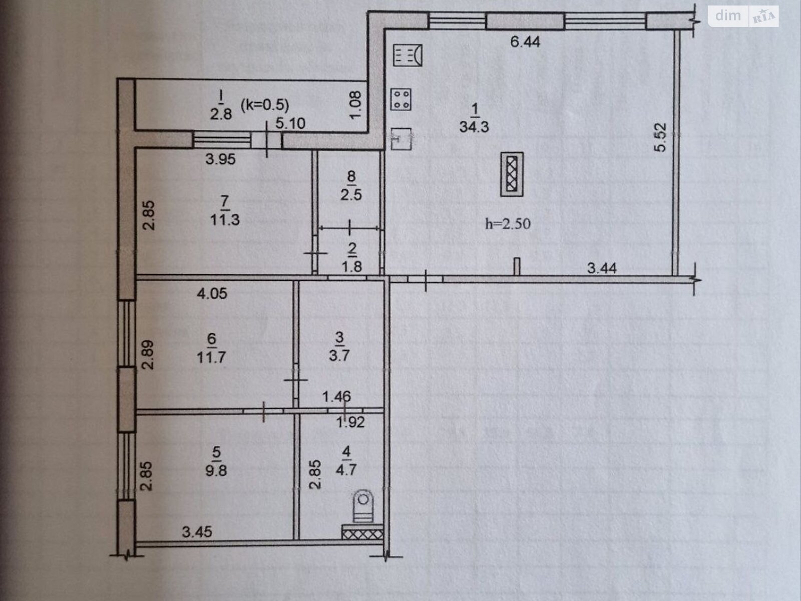 Продажа трехкомнатной квартиры в Днепре, на просп. Петра Калнышевского 47А, район Косиора фото 1