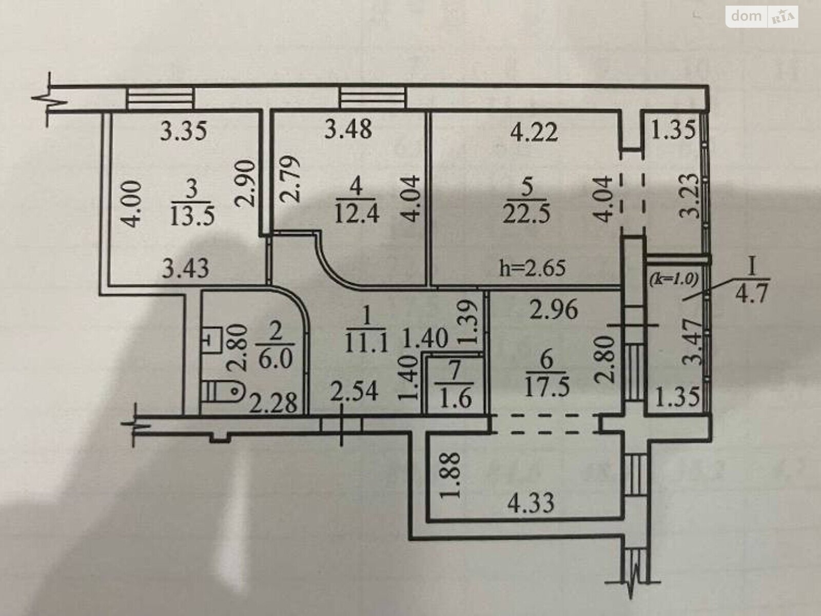 Продаж трикімнатної квартири в Дніпрі, на вул. Велика Діївська 24Б, район Червоний Камінь фото 1