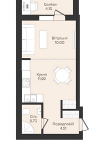 Продажа однокомнатной квартиры в Днепре, на ул. Мольера 75, кв. 23А, район Амур-Нижнеднепровский фото 2
