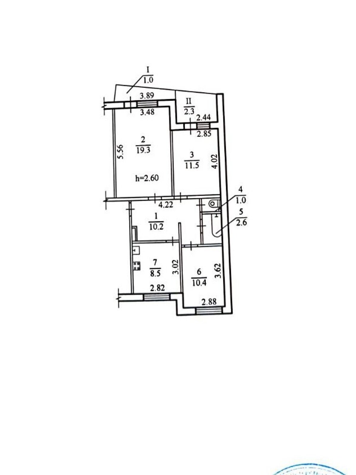 Продажа трехкомнатной квартиры в Днепре, на бул. Славы 14, район Победа-4 фото 1