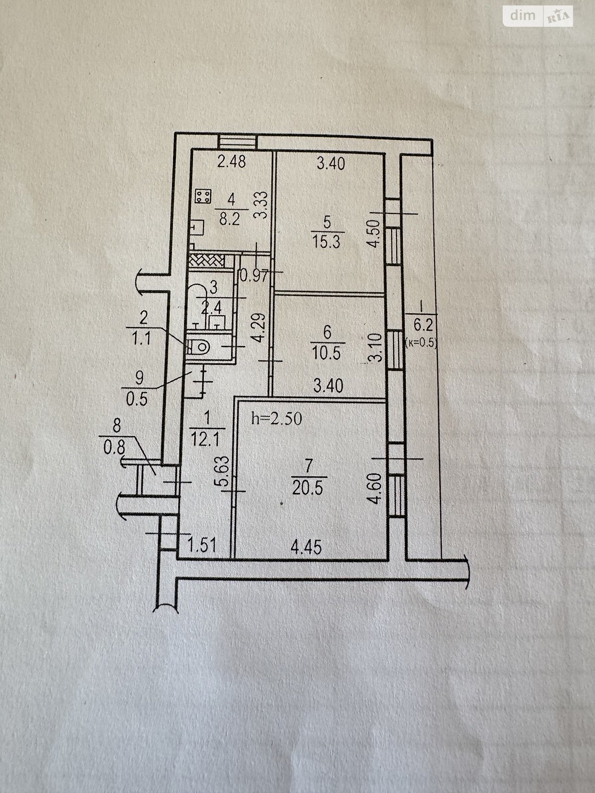 Продаж трикімнатної квартири в Дніпрі, на вул. Дорошенка Петра гетьмана 8, район Перемога-5 фото 1