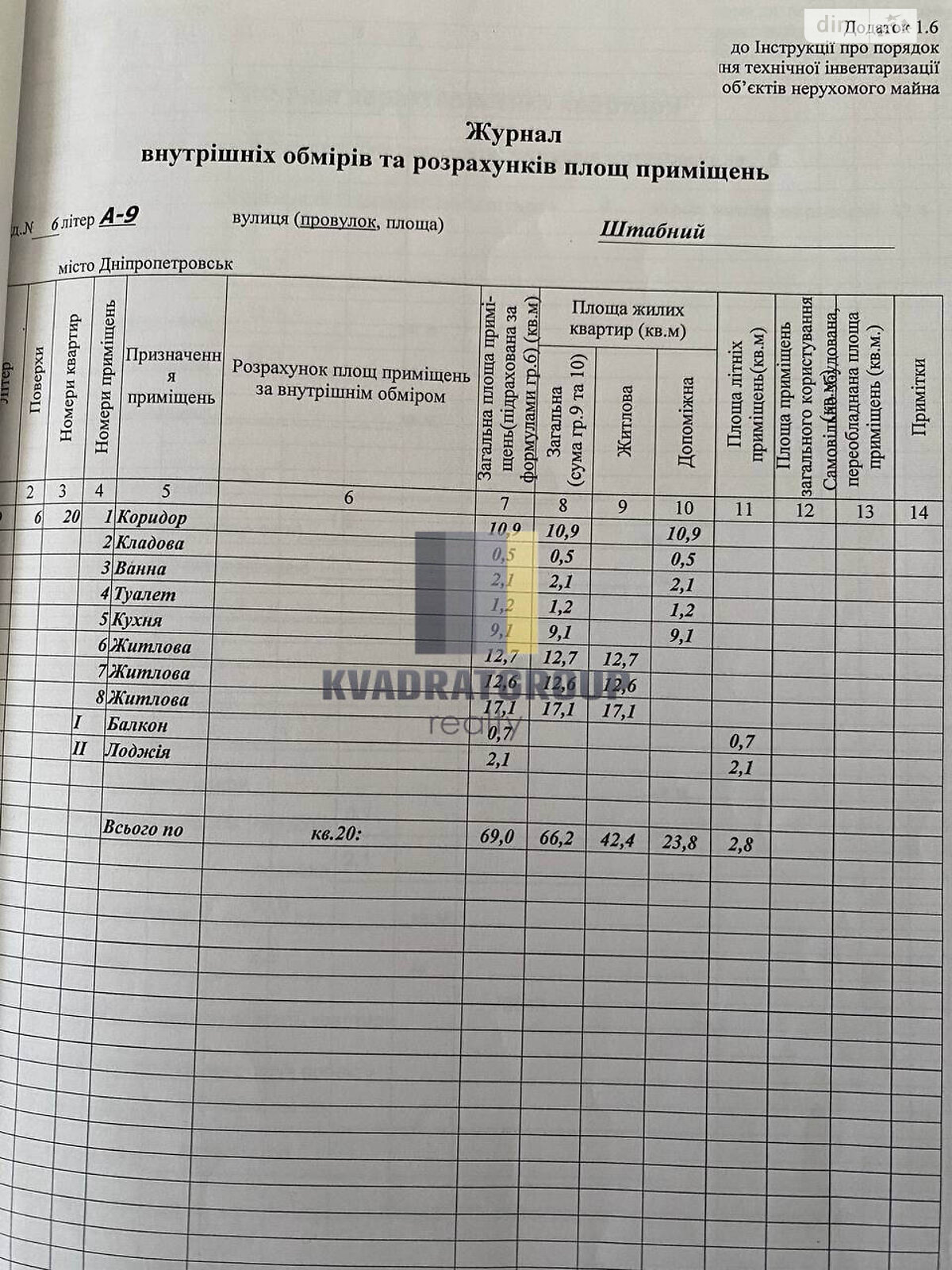 Продажа трехкомнатной квартиры в Днепре, на пер. Штабной, район Победа-6 фото 1