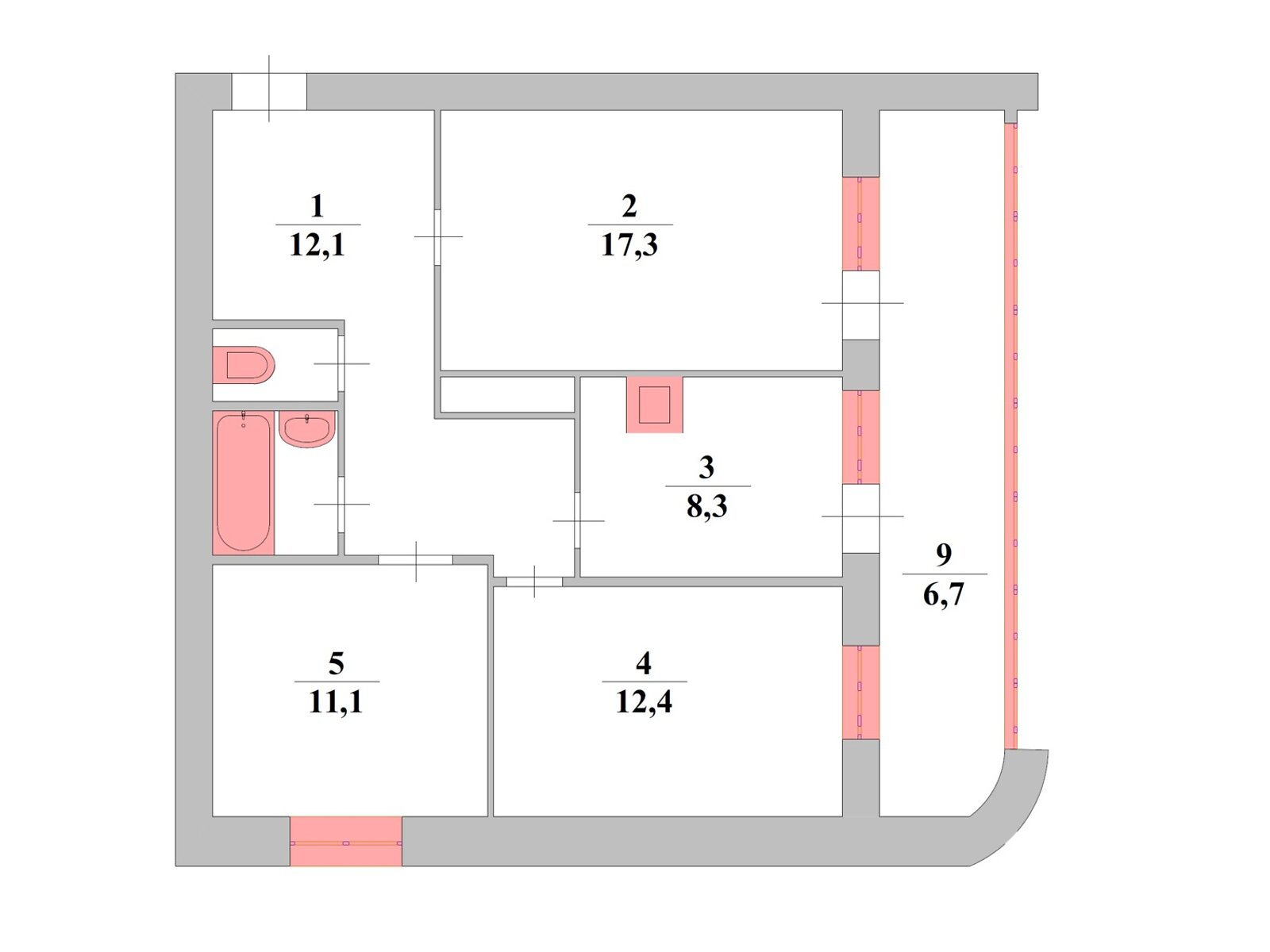 Продаж трикімнатної квартири в Дніпрі, на вул. Робоча 160, район undefined фото 1