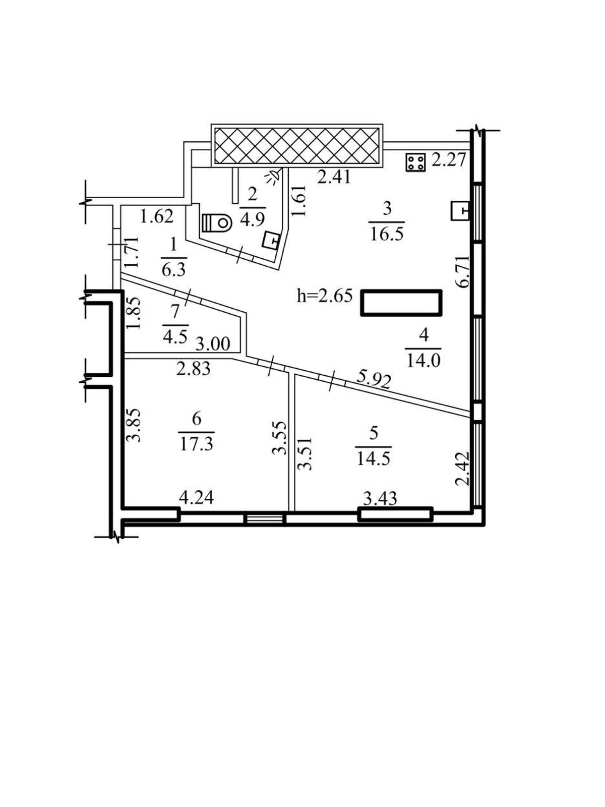 Продажа трехкомнатной квартиры в Днепре, на ул. Рабочая 166Д, фото 1