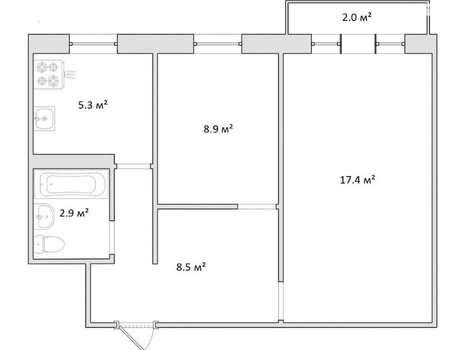 Продажа двухкомнатной квартиры в Днепре, на ул. Батумская 26, район Самаровка фото 1