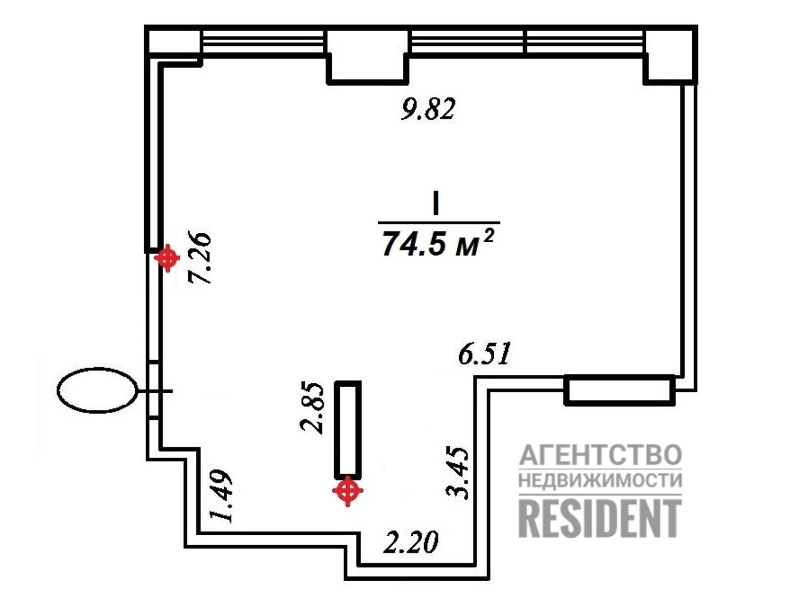 Продаж трикімнатної квартири в Дніпрі, на вул. Набережна Перемоги 7, район Соборний фото 1