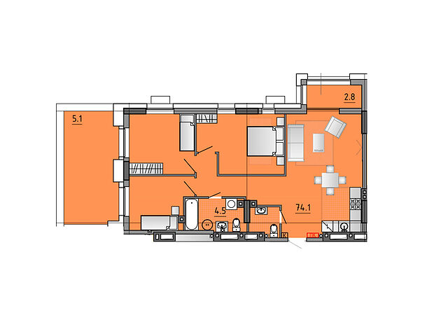 Продажа трехкомнатной квартиры в Днепре, на просп. Гагарина 167, район Соборный фото 1
