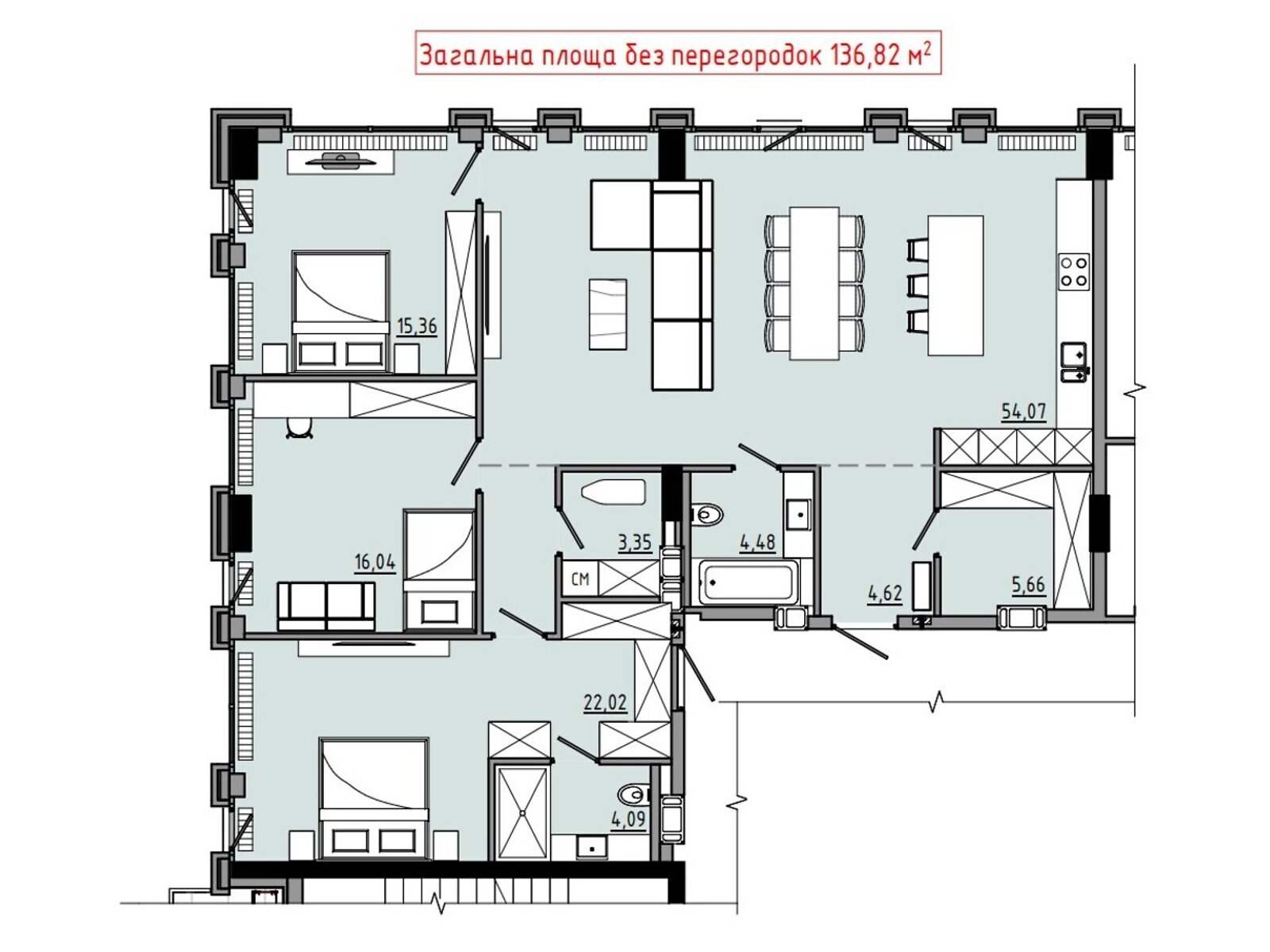 Продажа трехкомнатной квартиры в Днепре, на ул. Короленко 2, район Центр фото 1