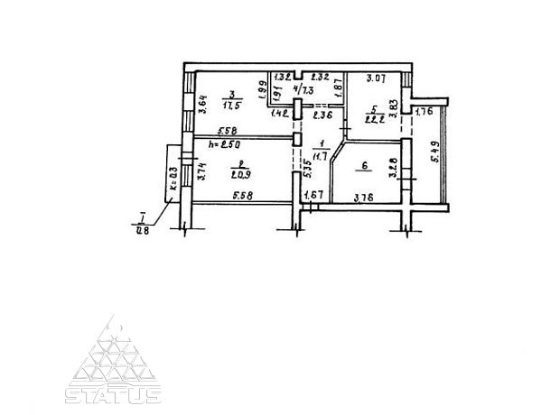 Продажа квартиры, 3 ком., Днепропетровск, р‑н. Низ Кирова, Кирова проспект, дом 68 Продажа квартиры, 3 ком., Днепропетровск, р‑н. Низ Кирова, Кирова проспект, дом 68