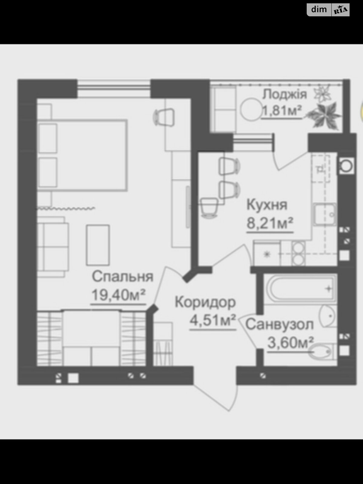 Продаж однокімнатної квартири в Гостомелі, на вул. Покровська, фото 1