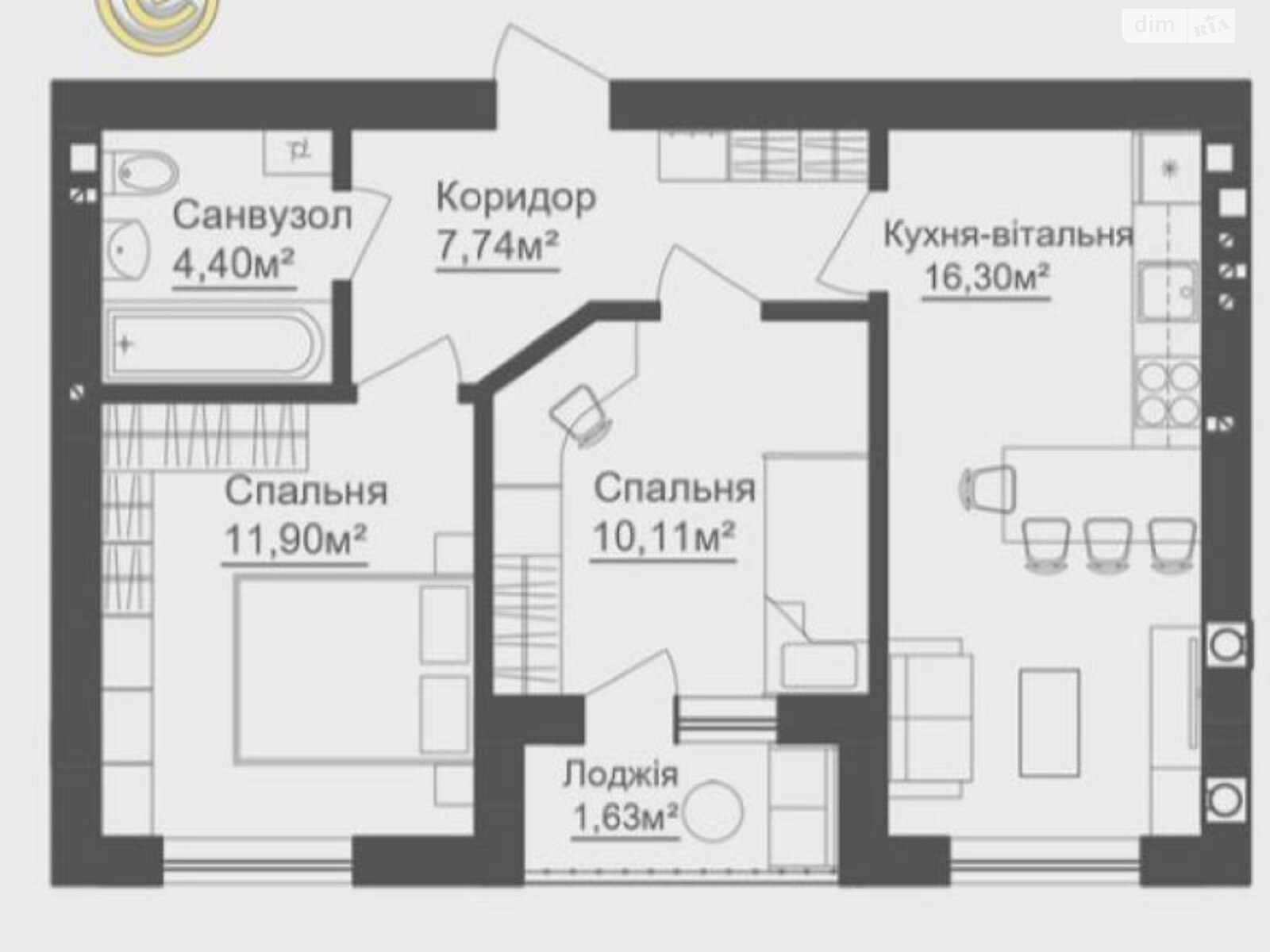 Продажа двухкомнатной квартиры в Гостомеле, на ул. Покровская, фото 1