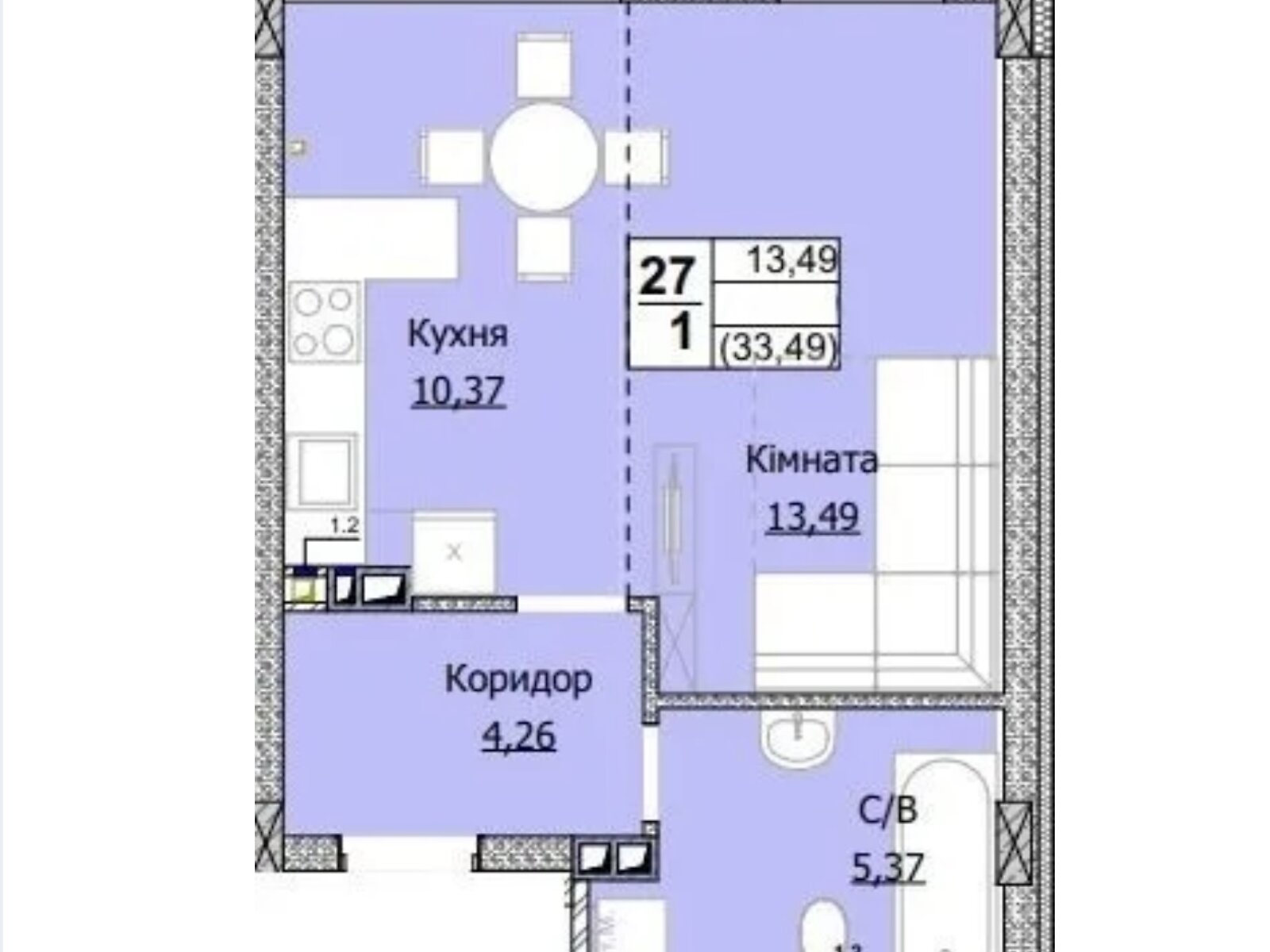 Продажа однокомнатной квартиры в Гостомеле, на ул. Свято-Покровская 73, фото 1