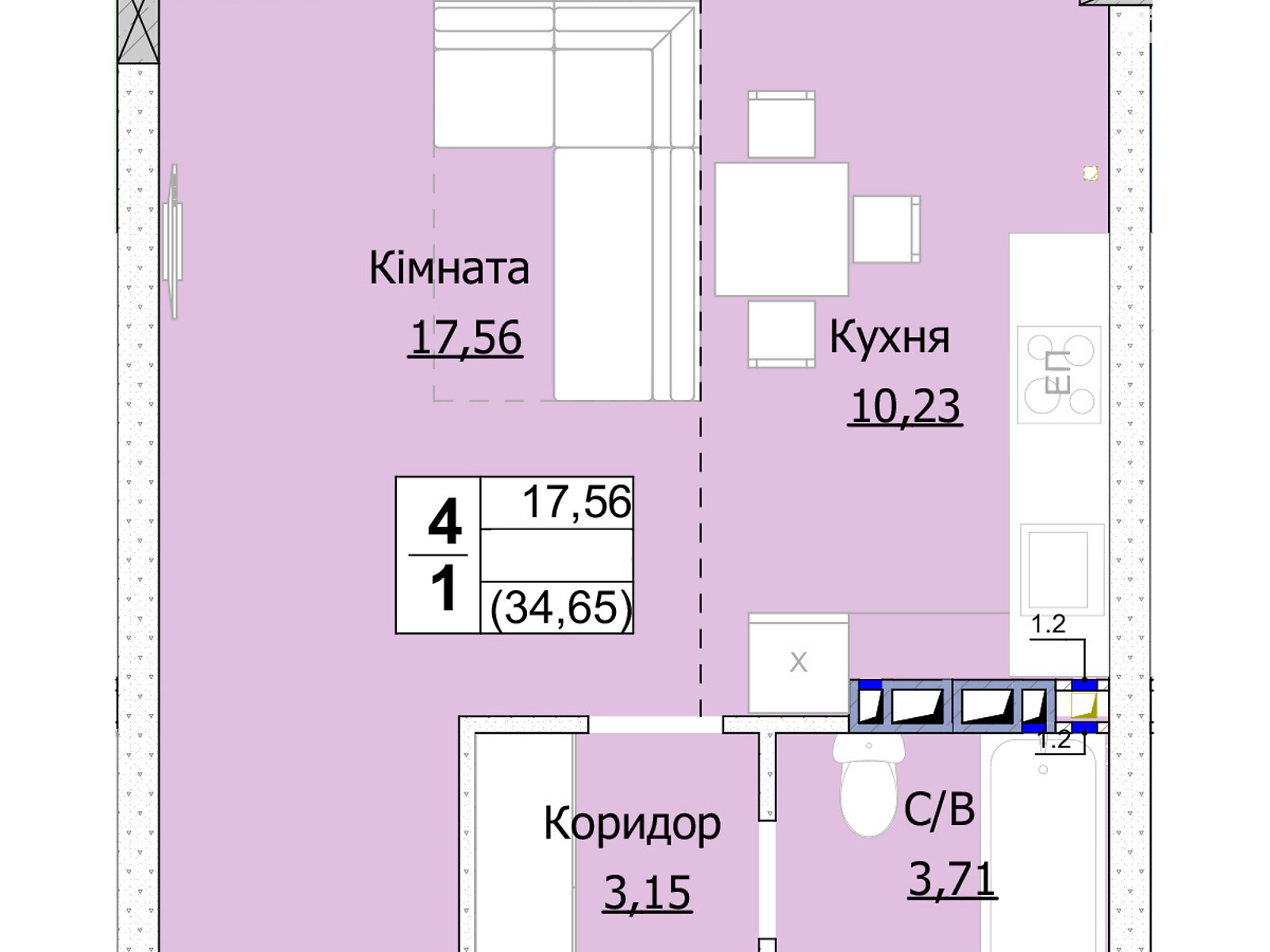Продажа однокомнатной квартиры в Гостомеле, на ул. Свято-Покровская 73, фото 1 Продажа однокомнатной квартиры в Гостомеле, на ул. Свято-Покровская 73, фото 1