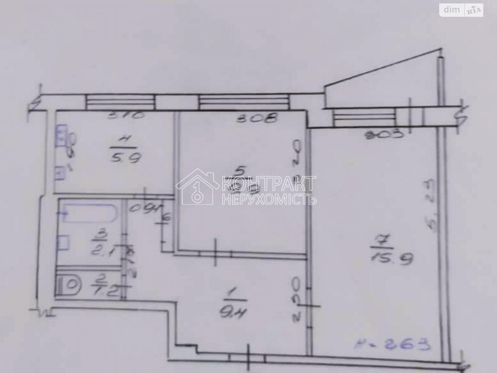 Продажа двухкомнатной квартиры в Харькове, на ул. Энвера Ахсарова, район Алексеевка фото 1