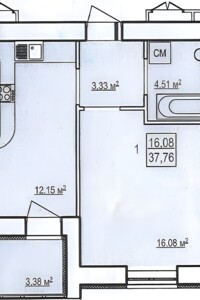 Продаж однокімнатної квартири в Харкові, на пров. Борткевича 9, район Журавлiвка фото 2