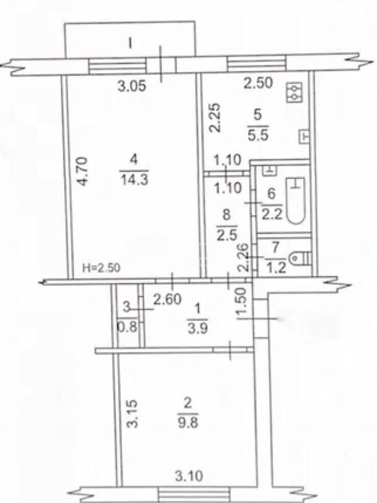 Продаж двокімнатної квартири в Харкові, на 2-й пров. Лісопарківський 14, район Київський фото 1