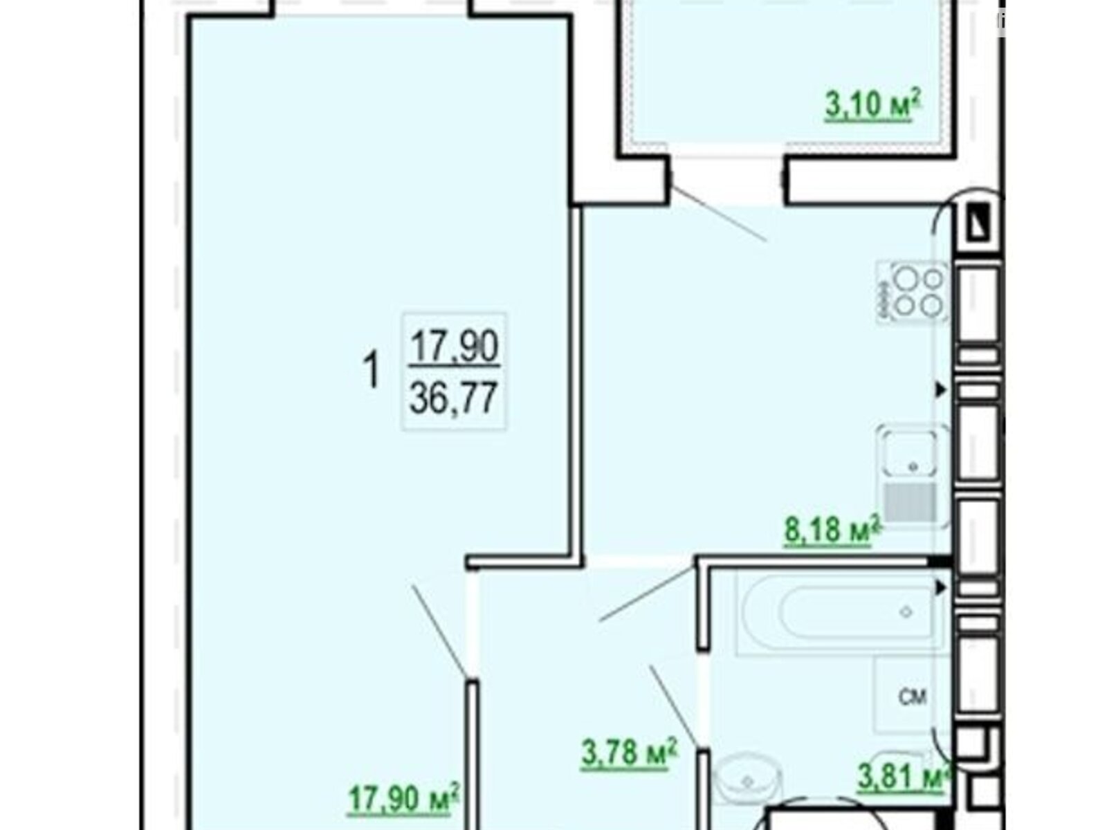 Продажа однокомнатной квартиры в Харькове, на пер. Борткевича 15, район Киевский фото 1