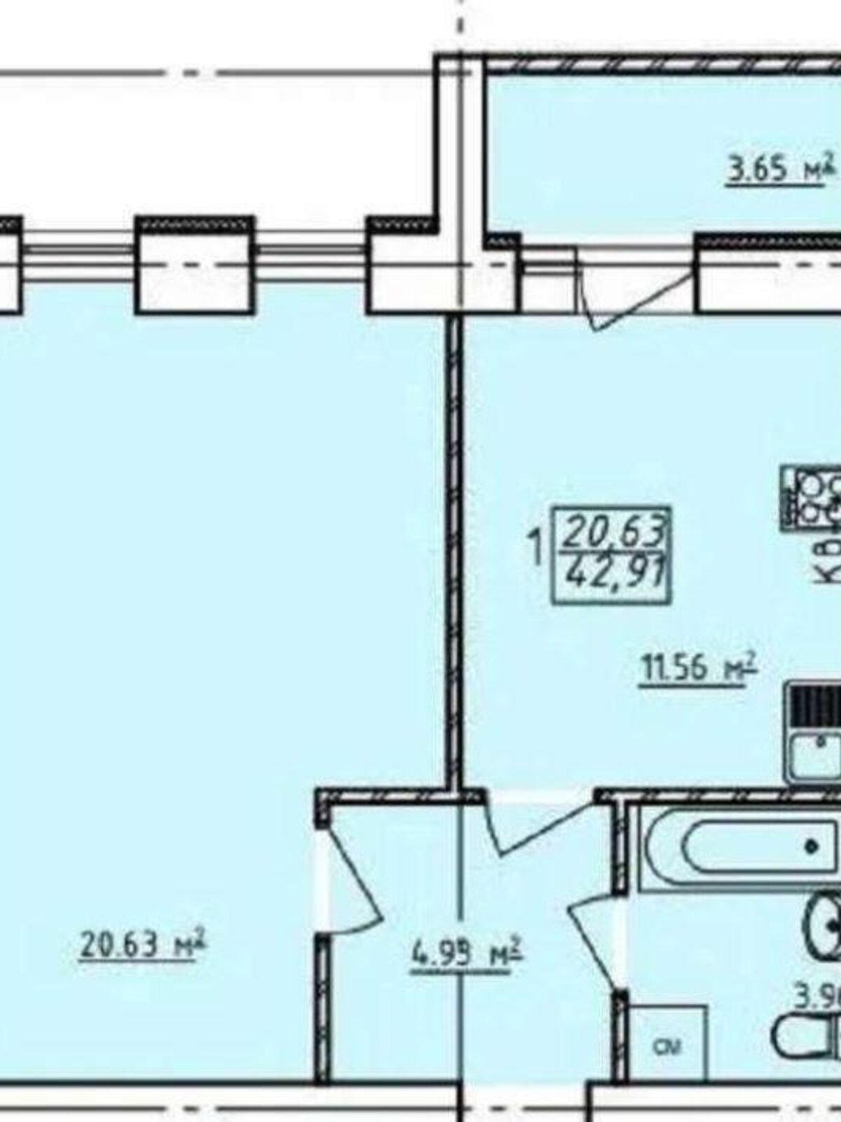 Продаж однокімнатної квартири в Харкові, на вул. Заливна 8А, район Левада фото 1