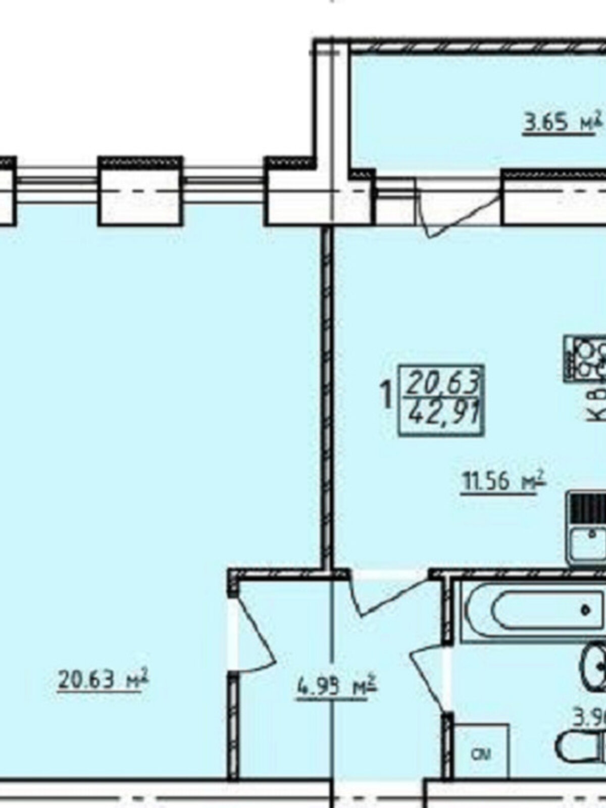 Продаж однокімнатної квартири в Харкові, на вул. Заливна, район Левада фото 1