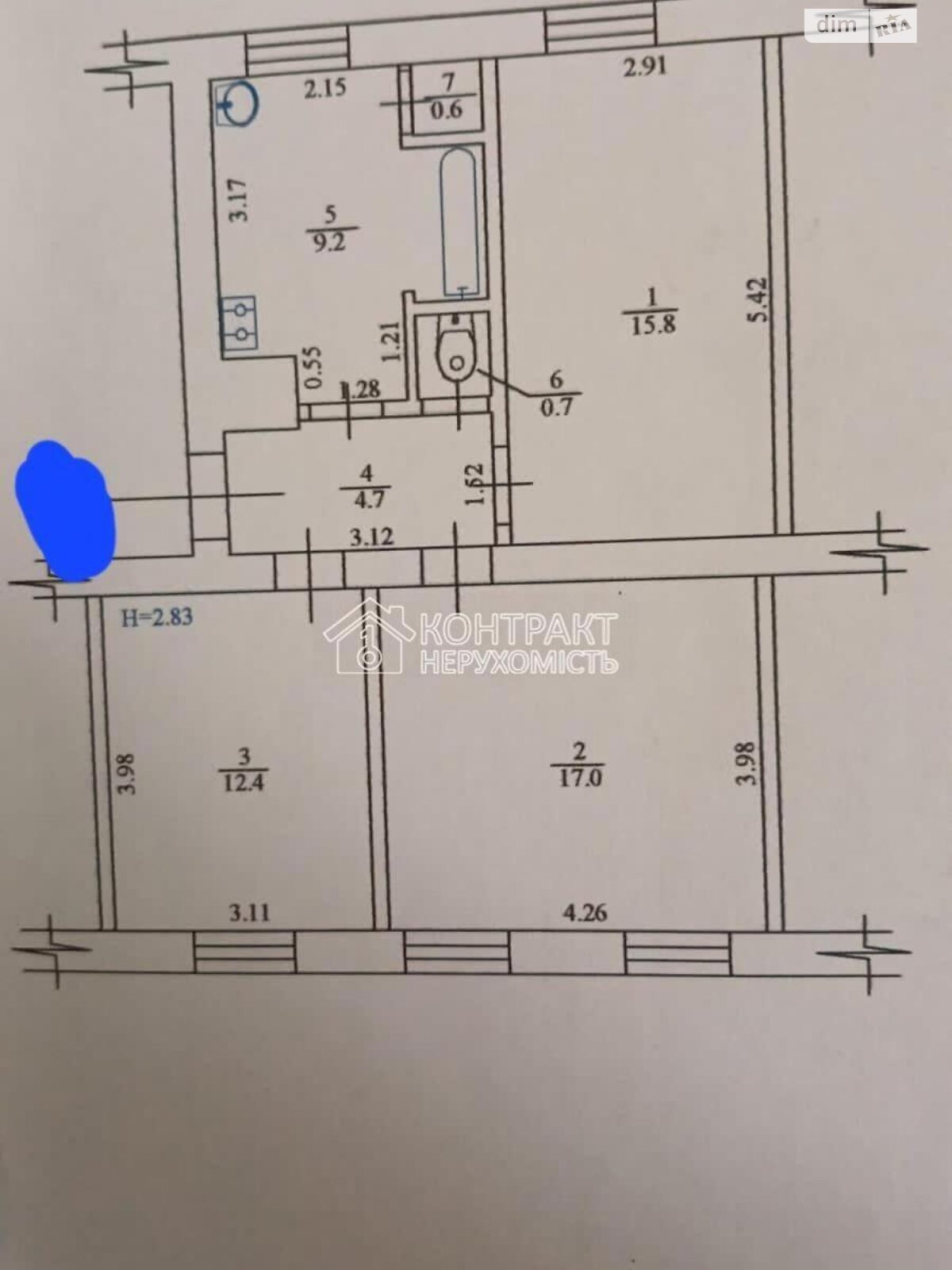 Продажа трехкомнатной квартиры в Харькове, на ул. Металлиста, фото 1 Продажа трехкомнатной квартиры в Харькове, на ул. Металлиста, фото 1
