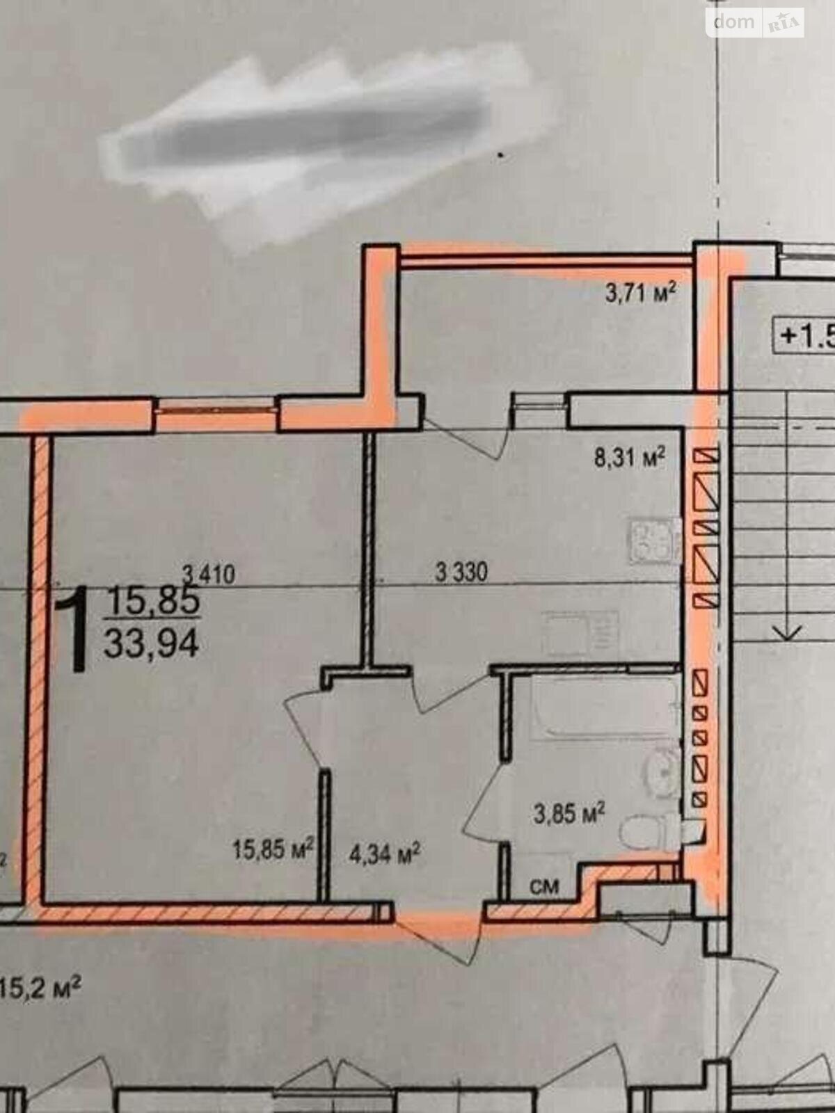 Продаж однокімнатної квартири в Харкові, на вул. Академіка Барабашова 48, район 522-ий мікрорайон фото 1