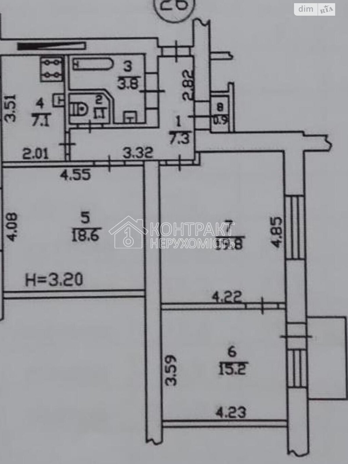 Продаж трикімнатної квартири в Харкові, на вул. Григорія Сковороди 54, район Нагірний (Київський) фото 1